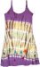 Purple Yellow Tie Dye Midi Length Jersey Cotton Dress