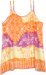 Orange Summer Printed Tie Dye Short Beach Dress