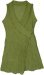 Moss Green Sleeveless Bohemian Crinkled Cotton Cardigan