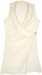 Bohemian Crinkled Cotton Sleeveless Cardigan in Off White