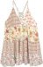 English White Flower Patchwork Tunic Dress