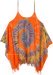 Vibrant Orange Swirl Tie Dye Short Dress