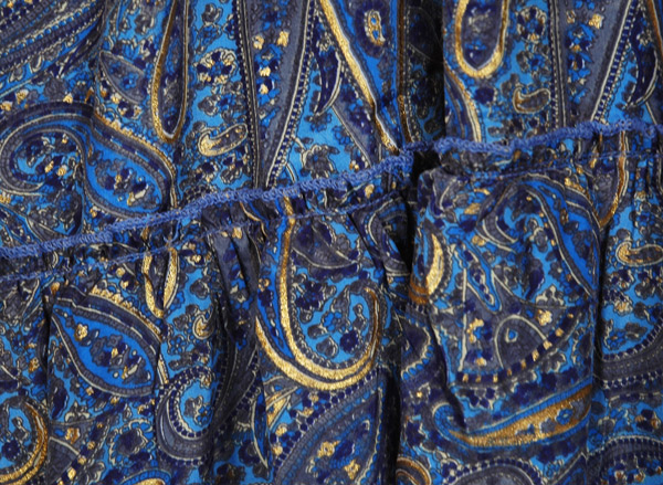 Astral Golden Glow Paisley Tiered Maxi Dress
