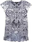 Flutter Sleeve Black White Summer Dress