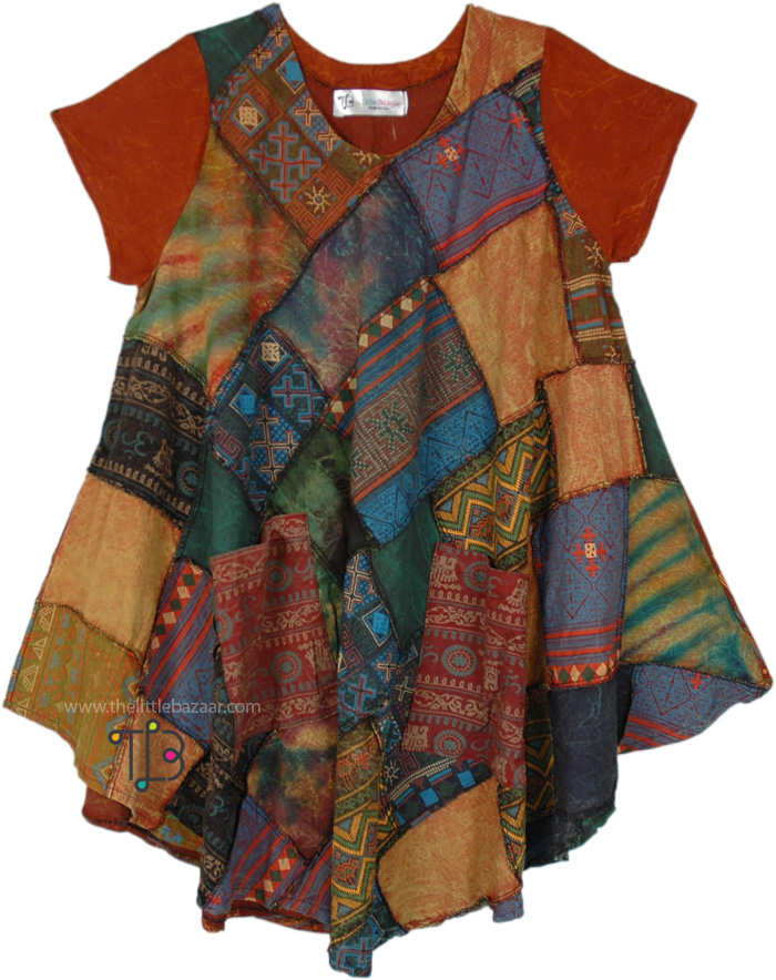 Firestone Bohemian Patchwork Cotton Dress