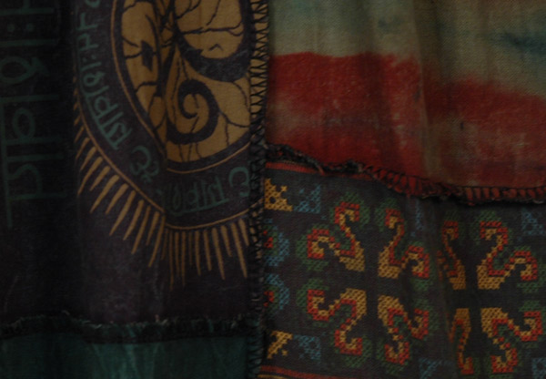 Green Spirit Bohemian Patchwork Colorful Dress