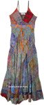 Kaleidoscope Patchwork Empire Long Dress