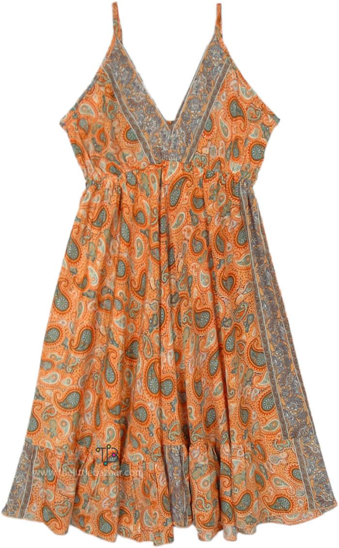 Paisley Cuties Sleeveless Fit and Flare Midi Dress