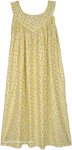 Sunny Botanical Sleeveless Cotton Night Dress