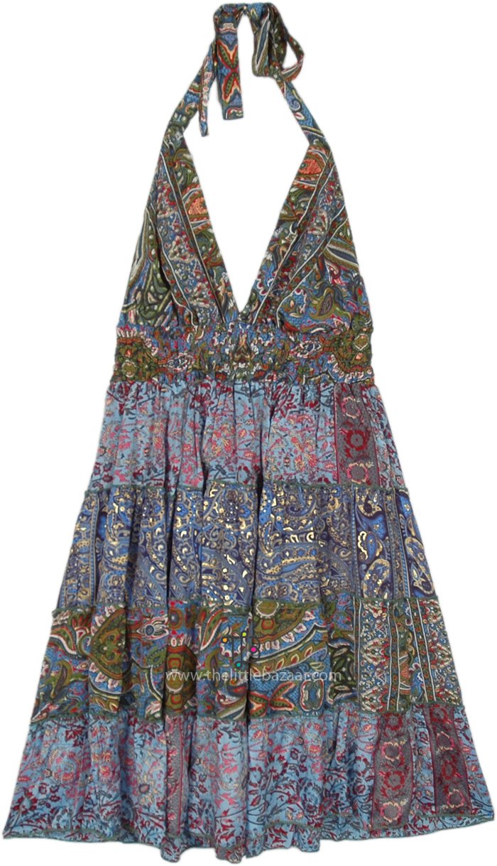 Fest Night Halter Short Summer Dress