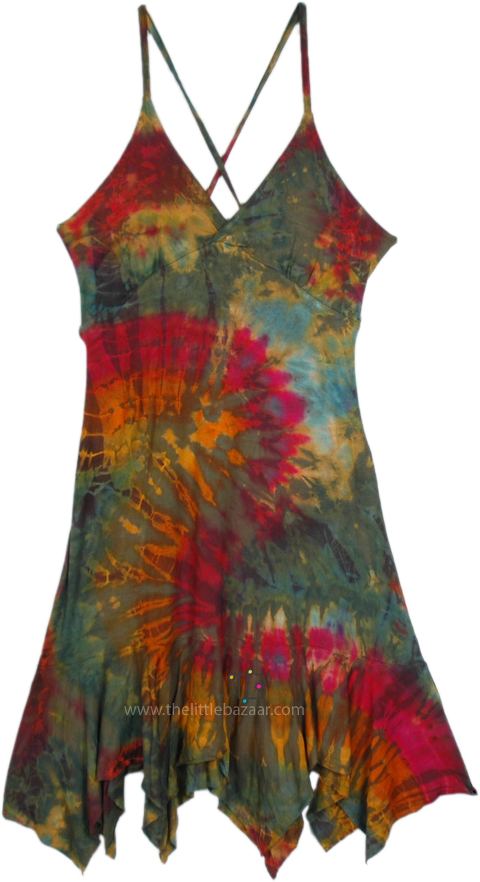 Green Amber Mud TieDye Soft Strappy Dress | Dresses | Green | Sleeveless, Tie-Dye Green Amber Mud TieDye Soft Strappy Dress | Dresses | Green | Sleeveless, Tie-Dye