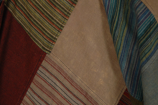 Boho Earth Tone Patch Jumpsuit with Pockets