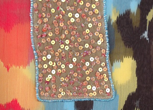 Exotic Short Kaftan Dress with Sequins