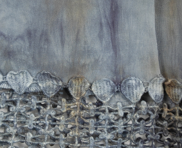 Gray Chateau Tie Dye Crochet Lace Long Tunic