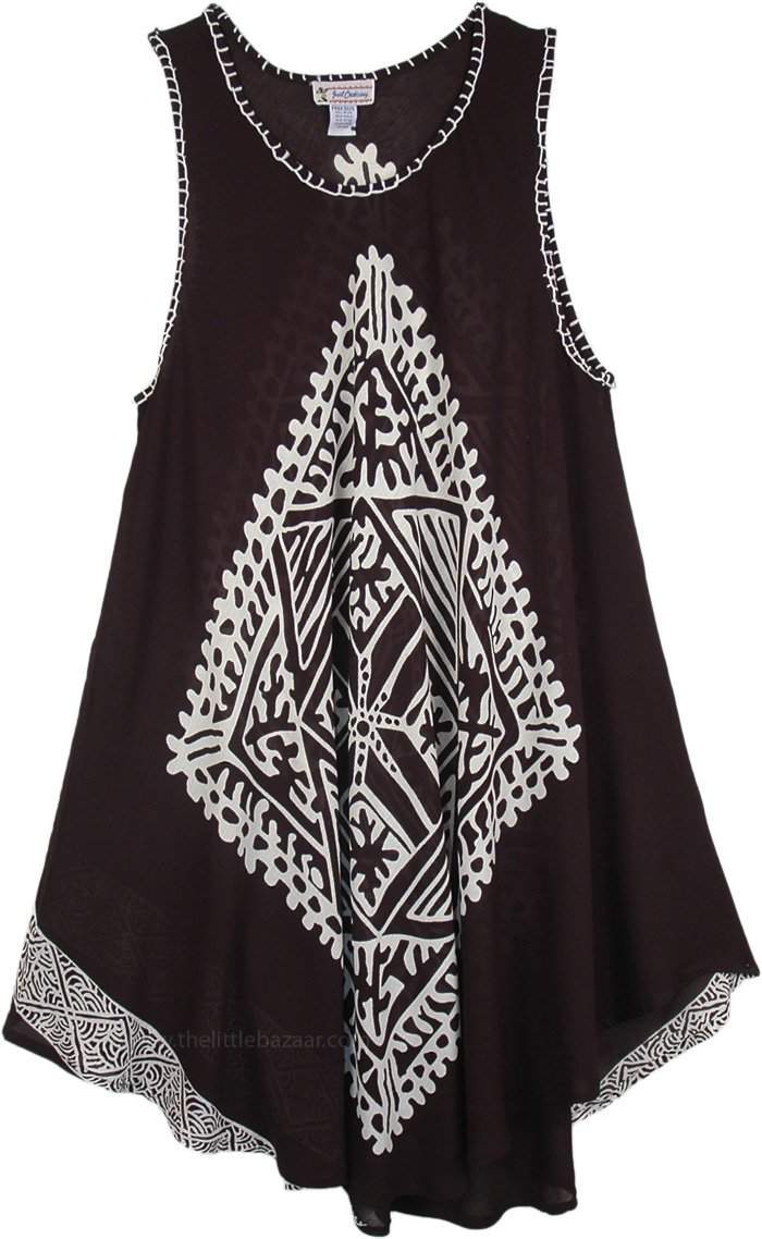 Parlous Black and White Cover Dress
