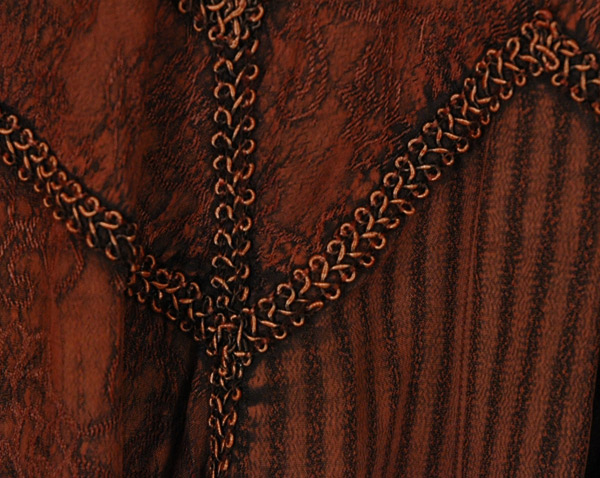 Brown Enigma Western Renaissance Maxi Dress