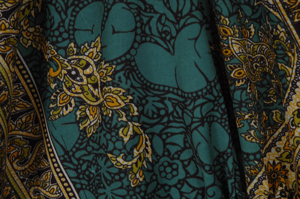 Green Paisley Dreams Free Size Kaftan Tunic