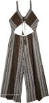 Olive Tinsel Sleeveless Wide Leg Cutout Jumpsuit
