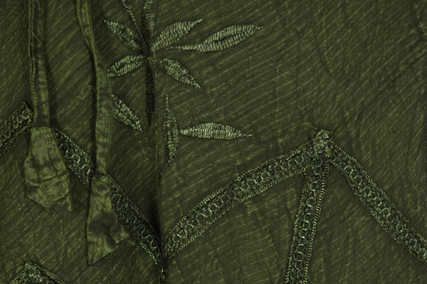 Green Goddess Flowing Cotton Boho Dress