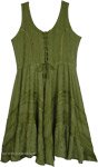 Forest Fairy Vintage Boho Midi Dress