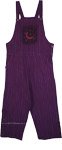 Super Moon Striped Cotton Boho Overalls