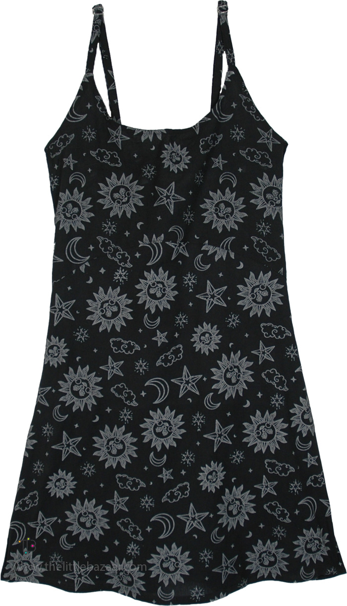 Black Stars Celestial Magic Festival Dress