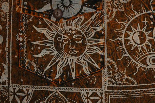 Spirited Zodiac Symbols Printed Vintage Overalls