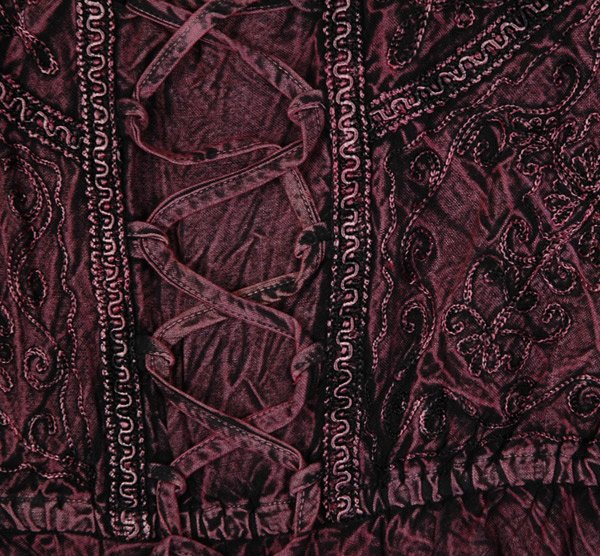 Plum Sorceress Renaissance Boho Short Dress