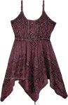 Plum Sorceress Renaissance Boho Short Dress