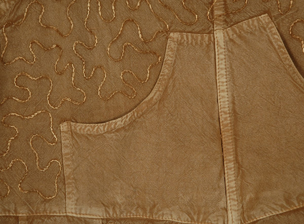 Camel Embroidered Wide Leg Lounging Overalls