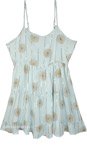 Sky Shimmer Tiered Babydoll Short Dress