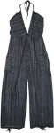 Wildflower Soul Striped Backless Halter Jumpsuit