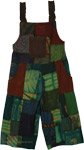 Forest Drift Patchwork Boho Romper Playsuit