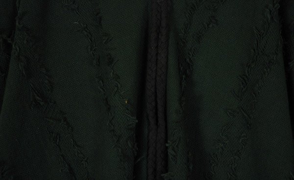 Deep Green Frayed Backless Peasant Maxi Dress