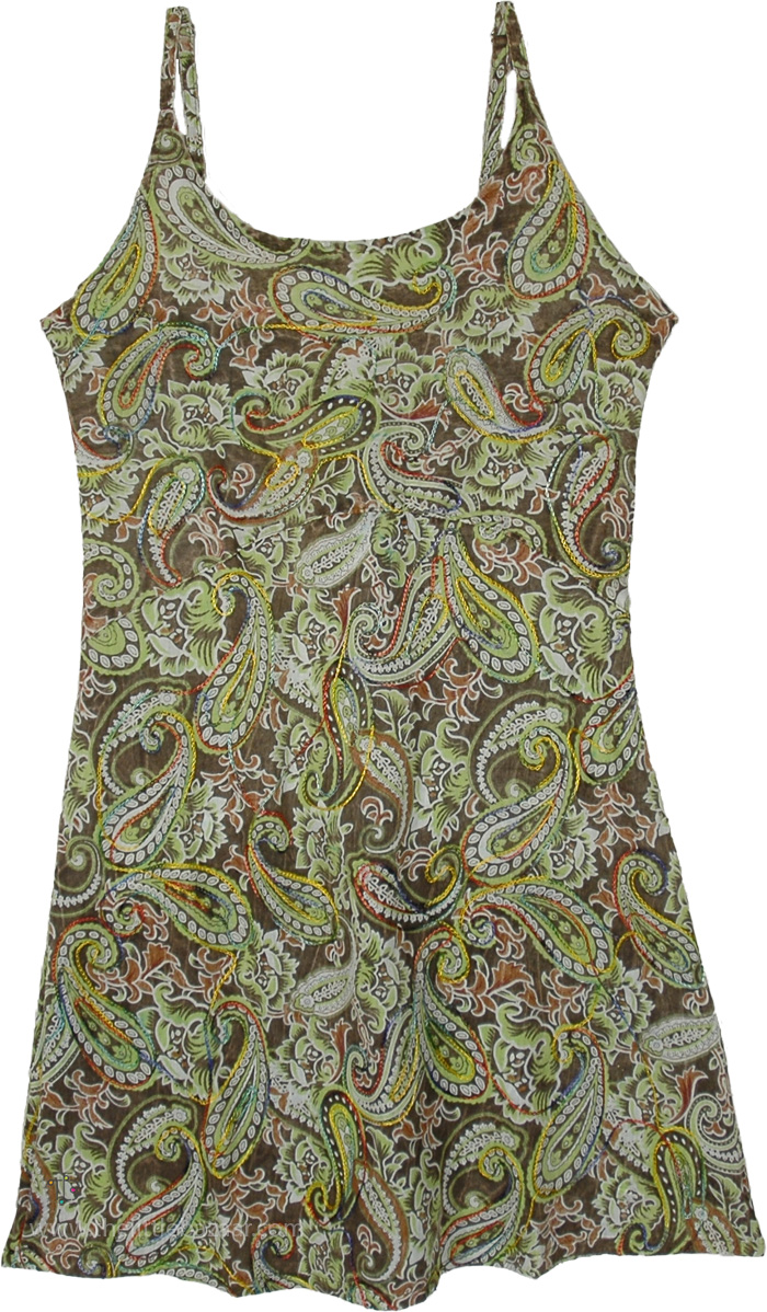 Olive Grove Paisley Garden Cami Sundress