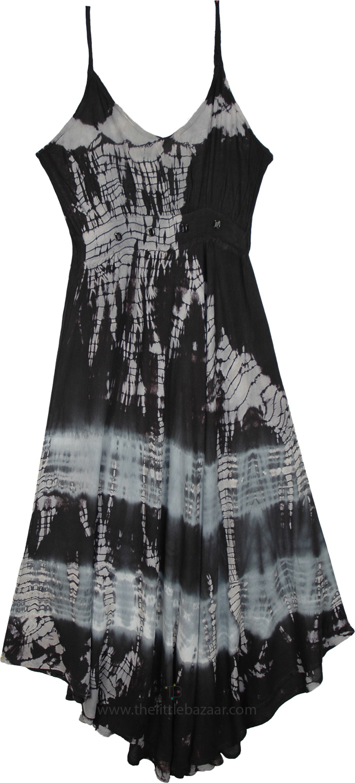 Shadowed Tie-Dye Empire Waist Maxi Dress