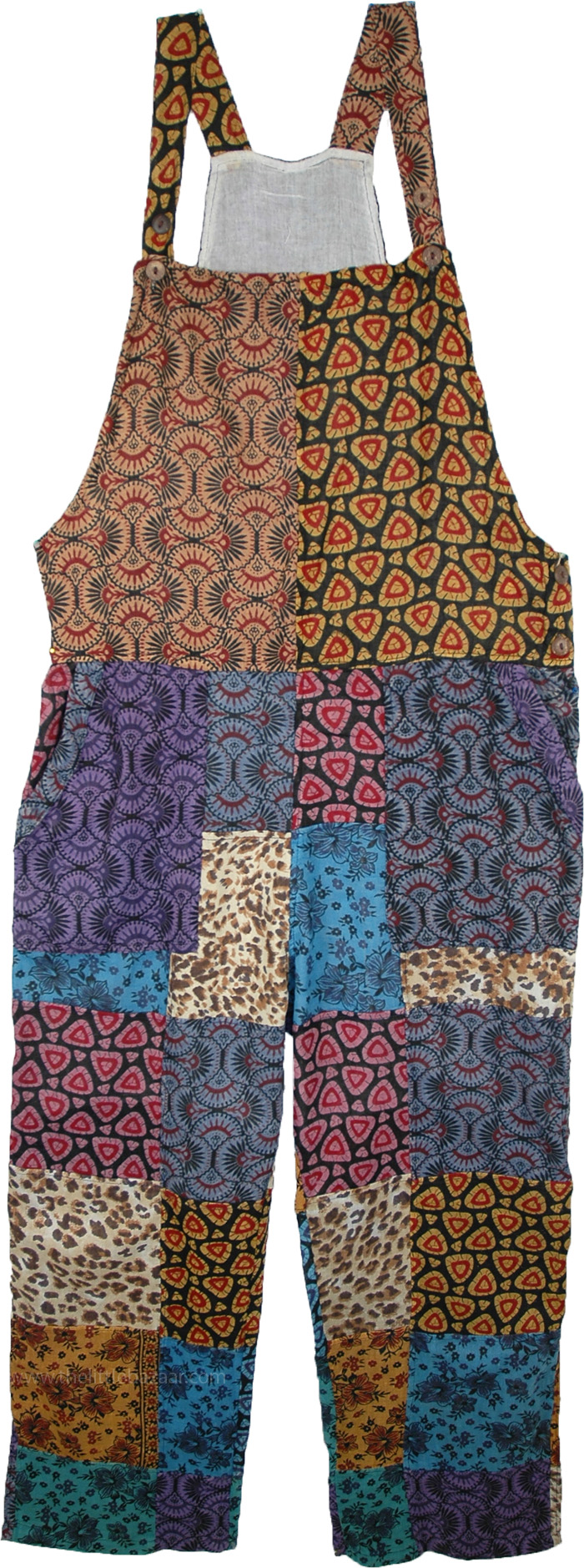 patchwork dungarees pattern