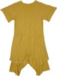 Turmeric Fields Layered Midi Cotton Dress