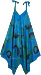 Harem Style Printed Cotton Jumpsuit in Boho Blue