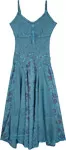 Tipsy Teal Rodeo Long Fit and Flare Dress