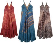 Sleeveless Long Maxi Dress - Assorted Pack Of 3