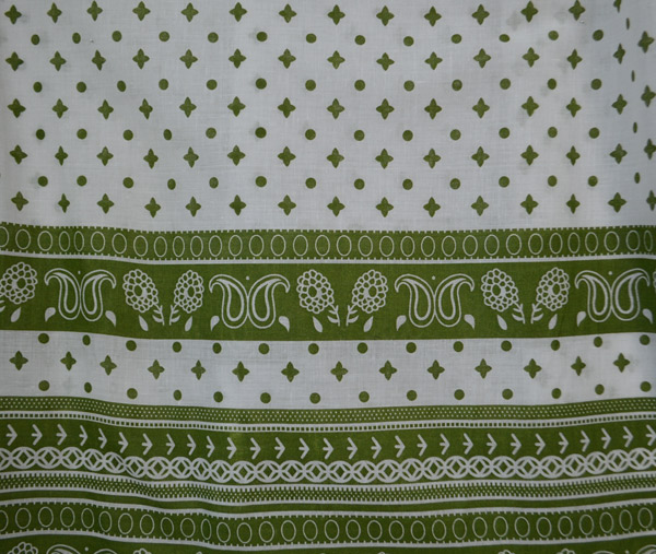Ethnic Printed Off White Pull Over Cotton Night Dress