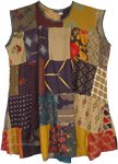 Vintage Bohemian Assorted Patchwork Dress Top