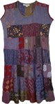 Violet Puzzle Assorted Patchwork Long Dress