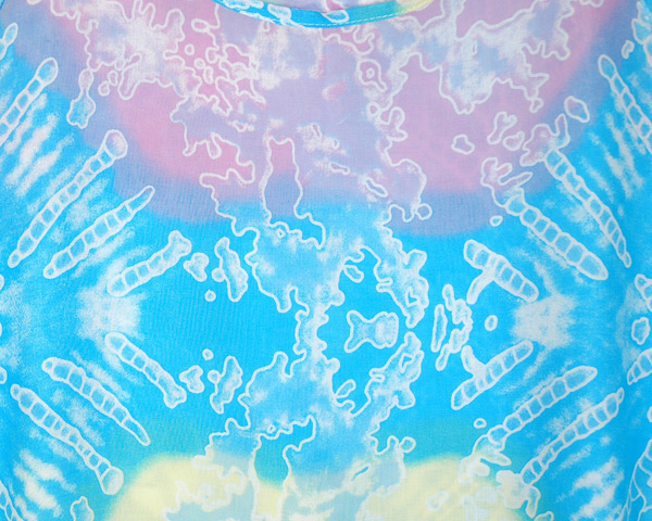 Printed Tie Dye Beach Vacay Double String Short Dress