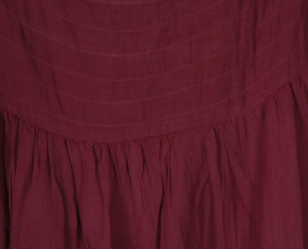 Plum Rose Cotton Layered Mini Boho Slip Dress