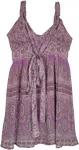Purple Paisley Medley Bohemian Babydoll Dress