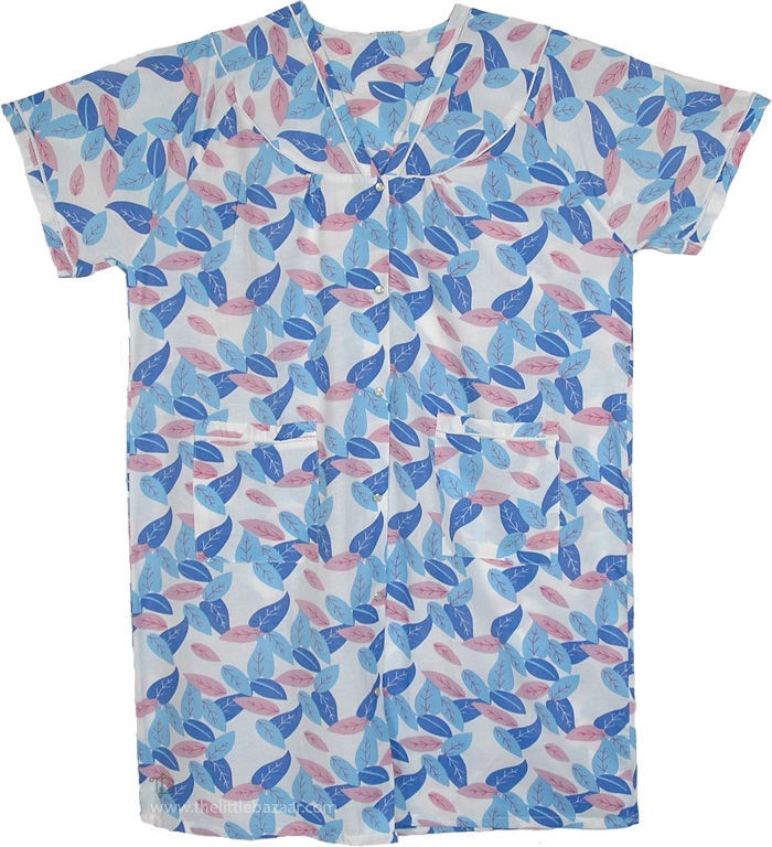 Plus Size Leafy Dreams Snap Front Duster Dress