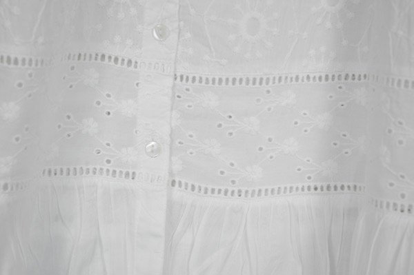 Snow White Beauty Midi Dress in Eyelet Fabric