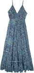 Symphony Of Blues Maxi Long Dress